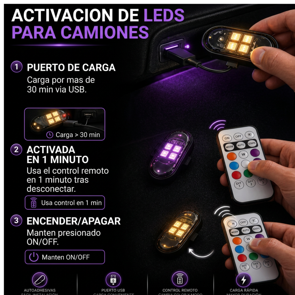 Luces LED´s Para CAMIONES Interio/Exterior
