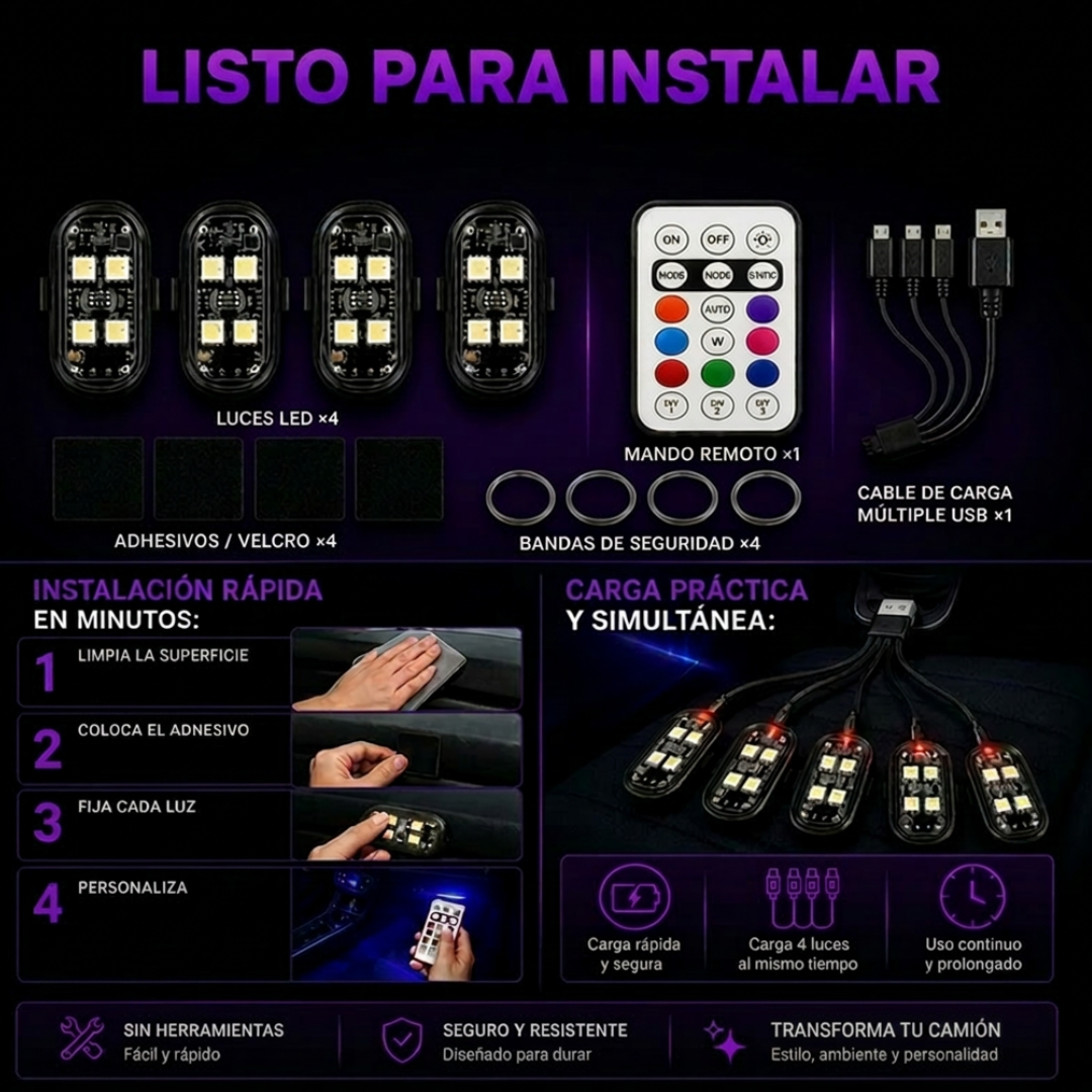 Luces LED´s Para CAMIONES Interio/Exterior